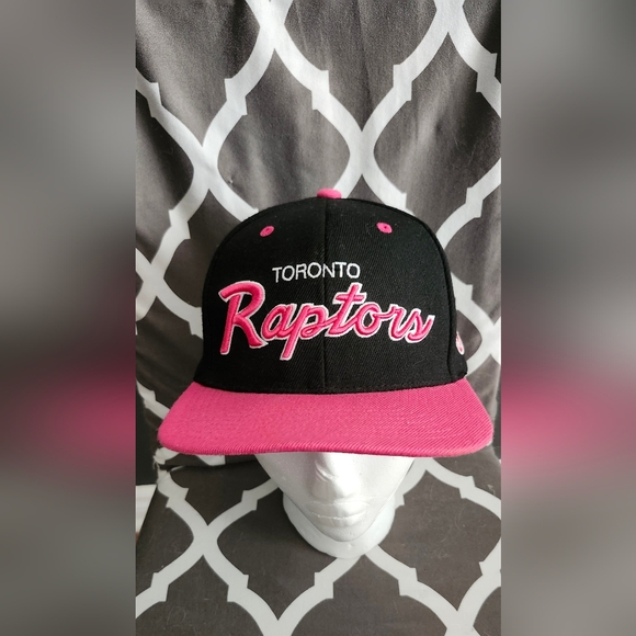 Mitchell & Ness Accessories - Mitchell & Ness Black/ Pink NBA Toronto Raptors One Size Snapback Hat